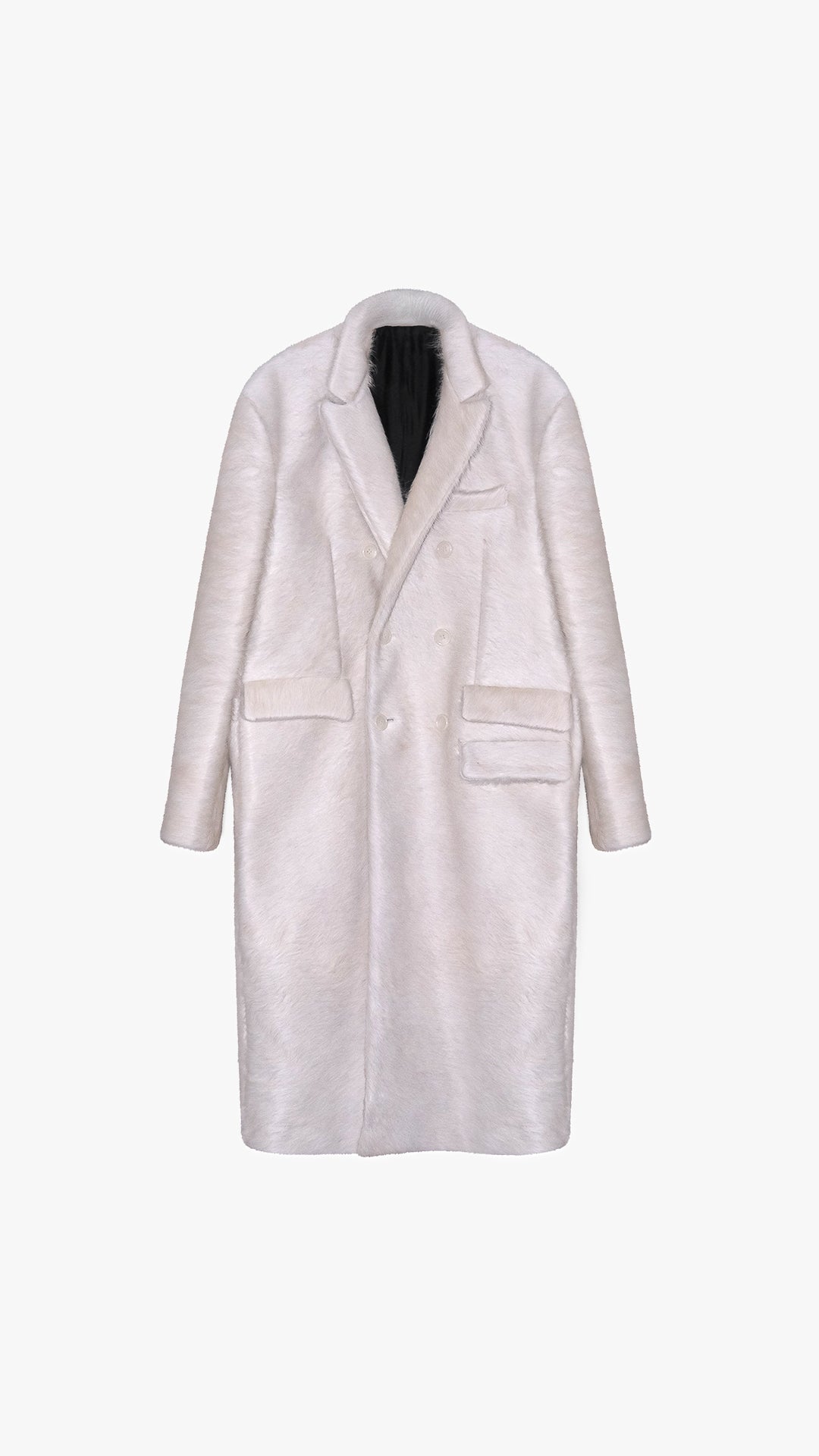 herlipto ♡ Double Breasted Shaggy Coat PONY HAIR DOUBLE BREASTED COAT – Gabriel Salcedo
