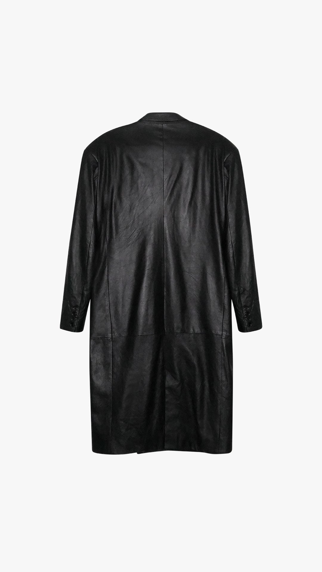 ITALIAN LAMBSKIN LEATHER DOUBLE BREASTED COAT