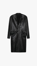 ITALIAN LAMBSKIN LEATHER DOUBLE BREASTED COAT