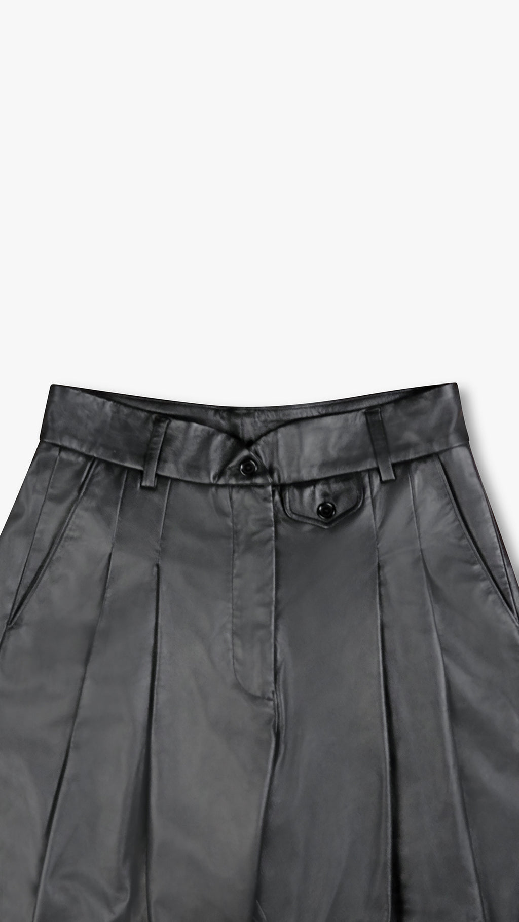 ITALIAN LAMBSKIN LEATHER PLEATED TROUSER