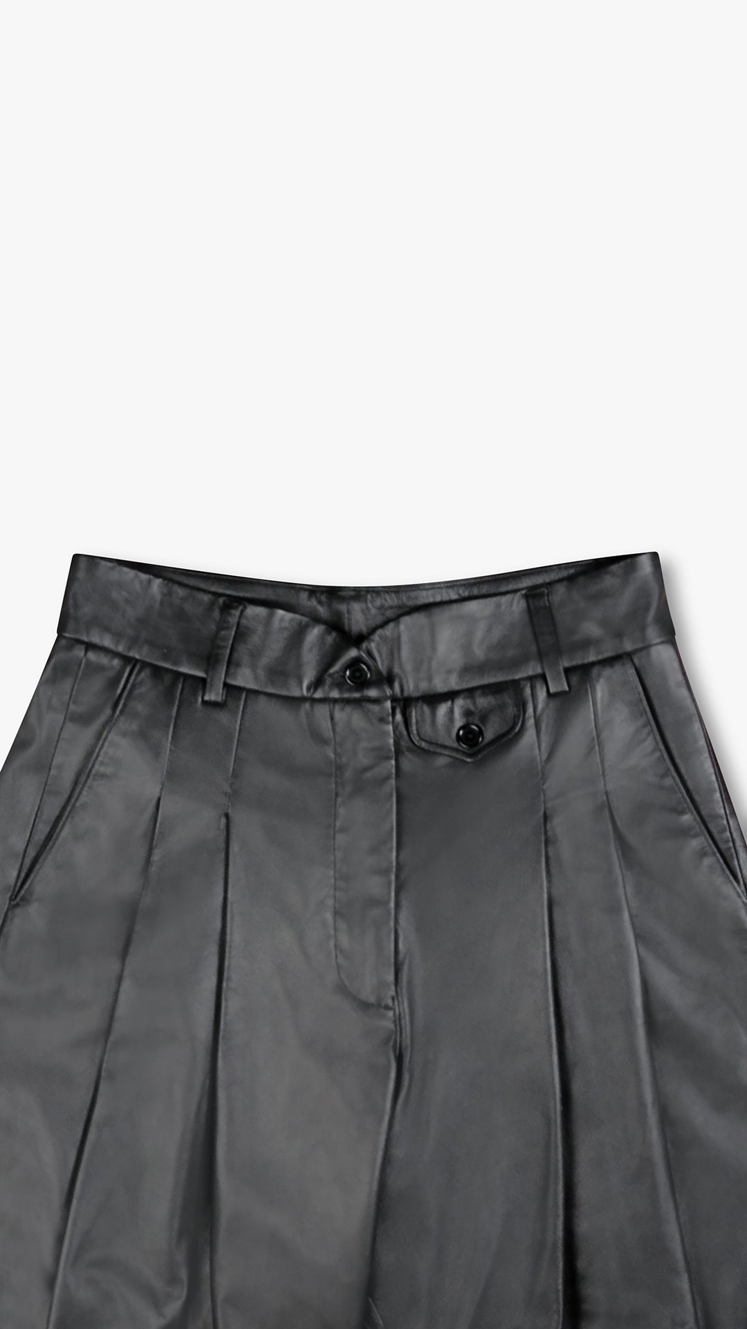 ITALIAN LAMBSKIN LEATHER PLEATED TROUSERS