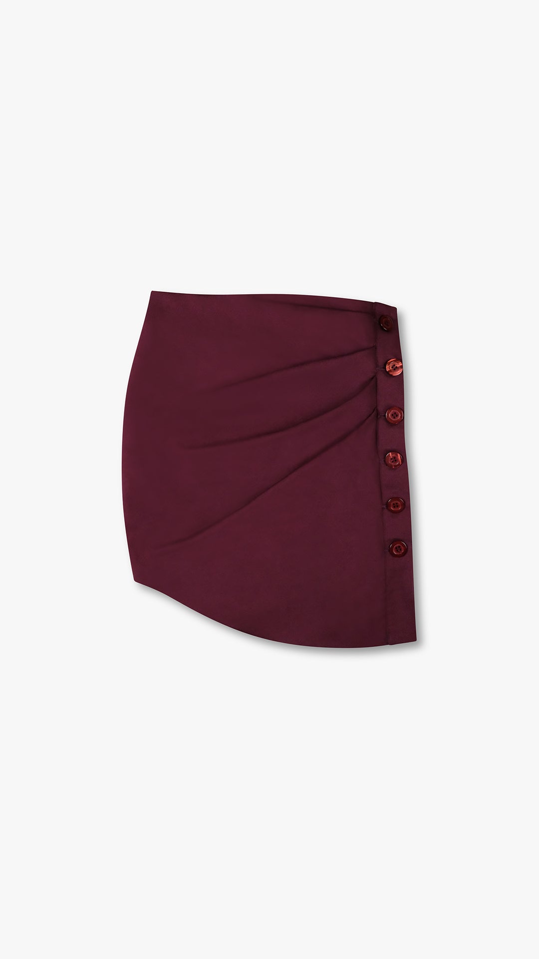 ITALIAN WOOL PLEATED BUTTONED SKIRT