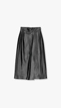 ITALIAN LAMBSKIN LEATHER PLEATED PENCIL SKIRT