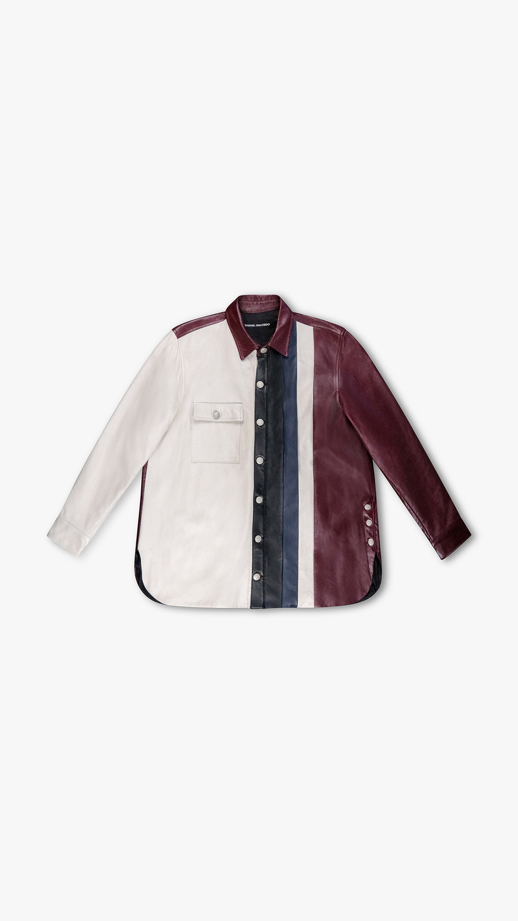 ITALIAN LAMBSKIN LEATHER OVERSIZED BUTTON UP