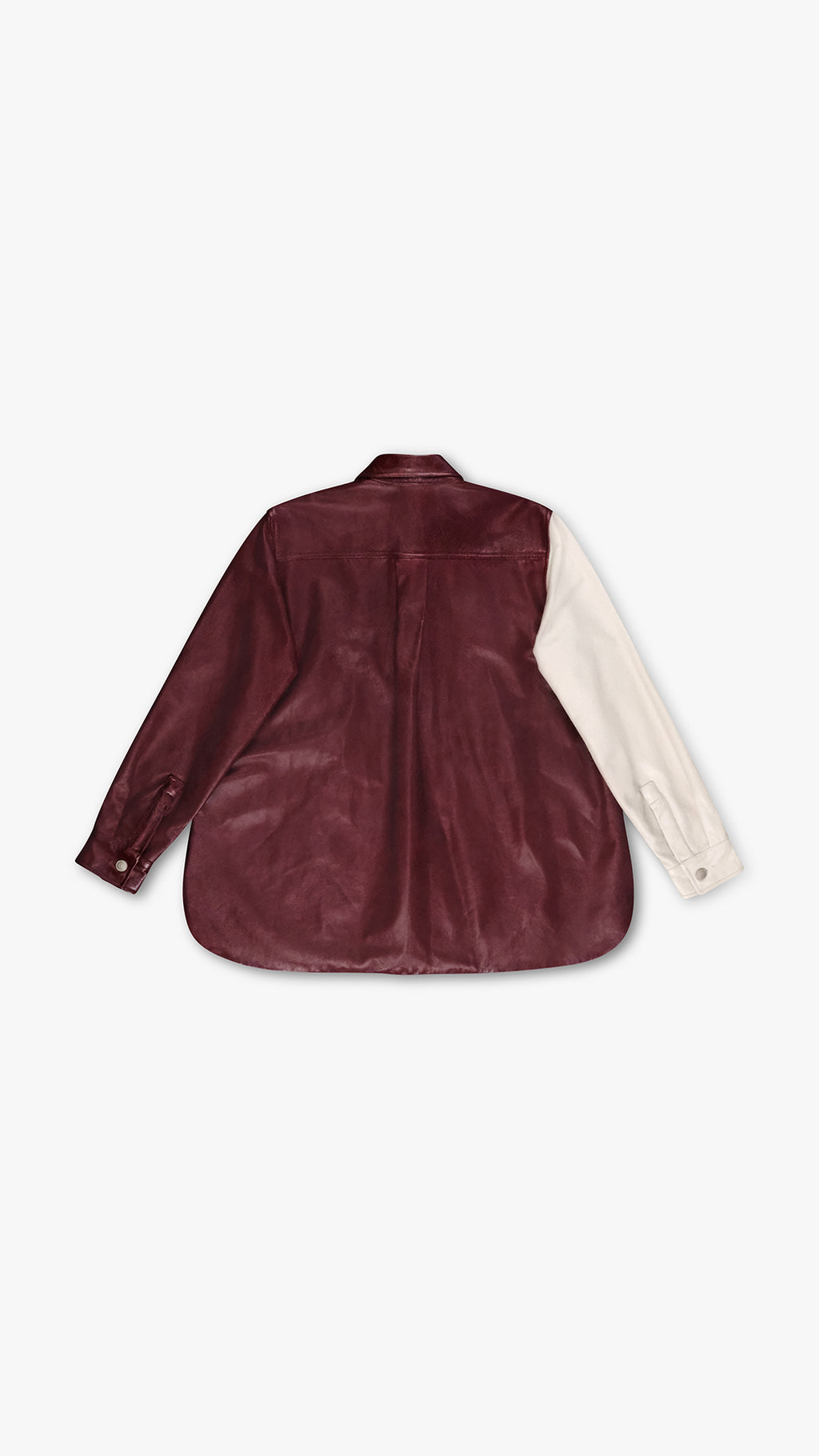 ITALIAN LAMBSKIN LEATHER OVERSIZED BUTTON UP