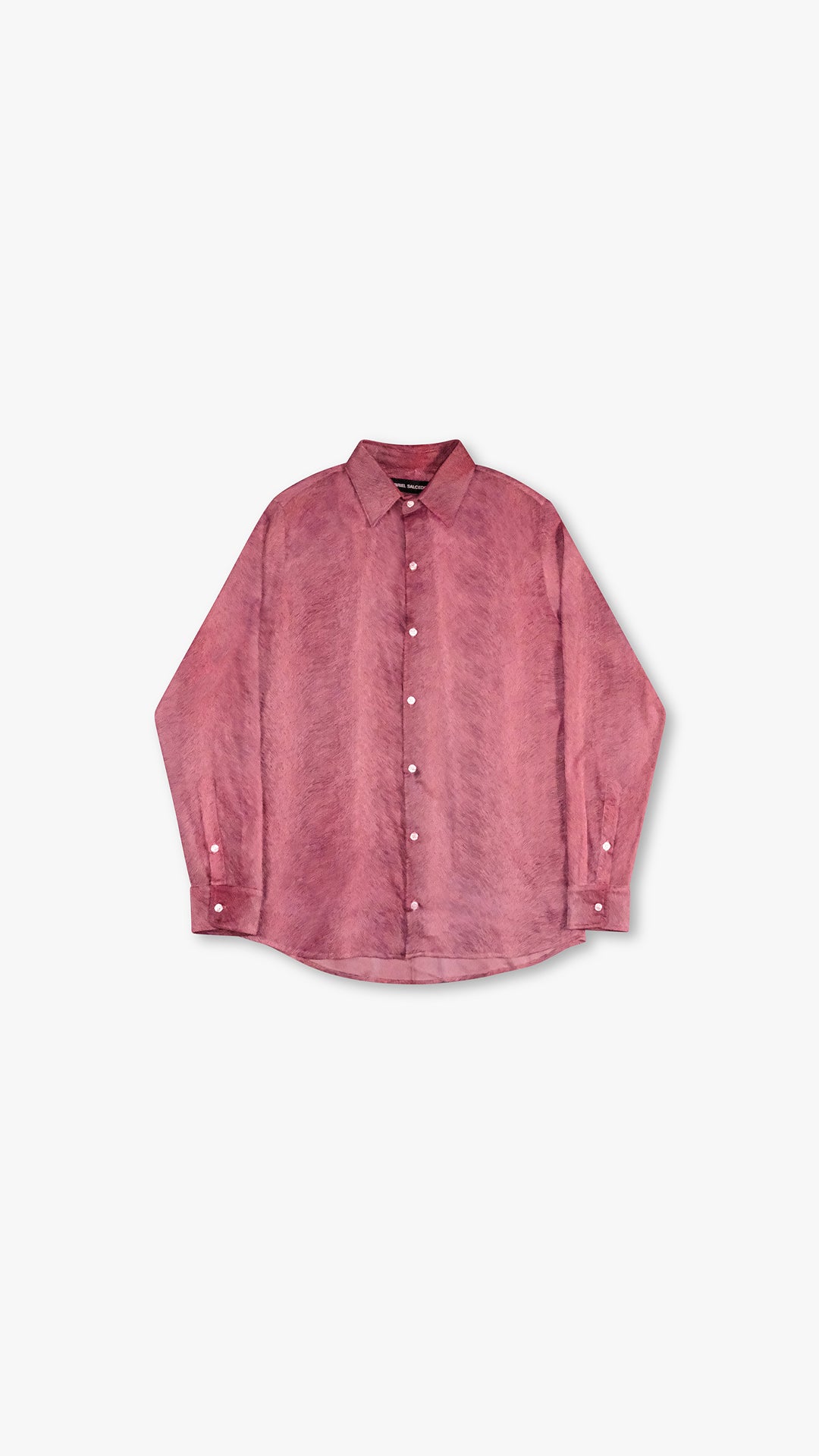 SHEER LONG SLEEVE BUTTON UP SHIRT