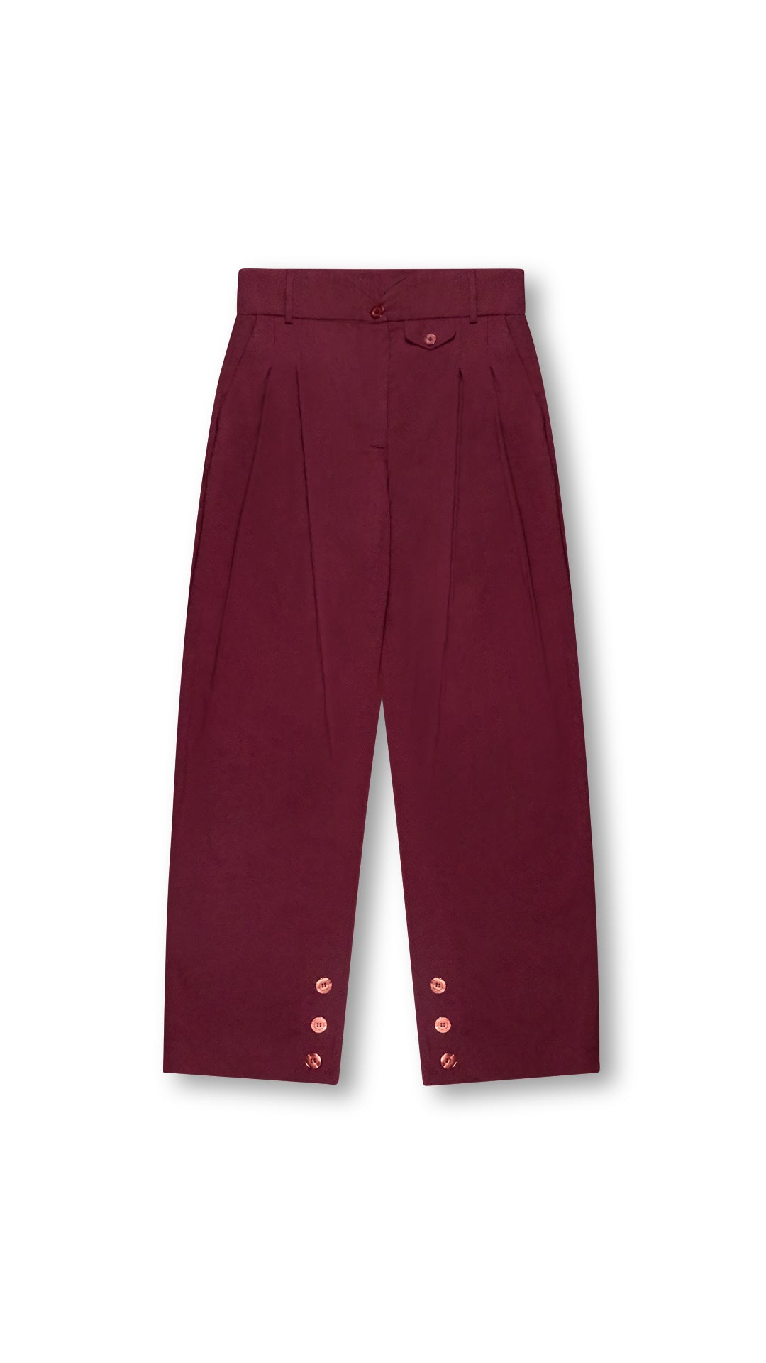 ITALIAN CASHMERE WOOL PLEATED TROUSERS