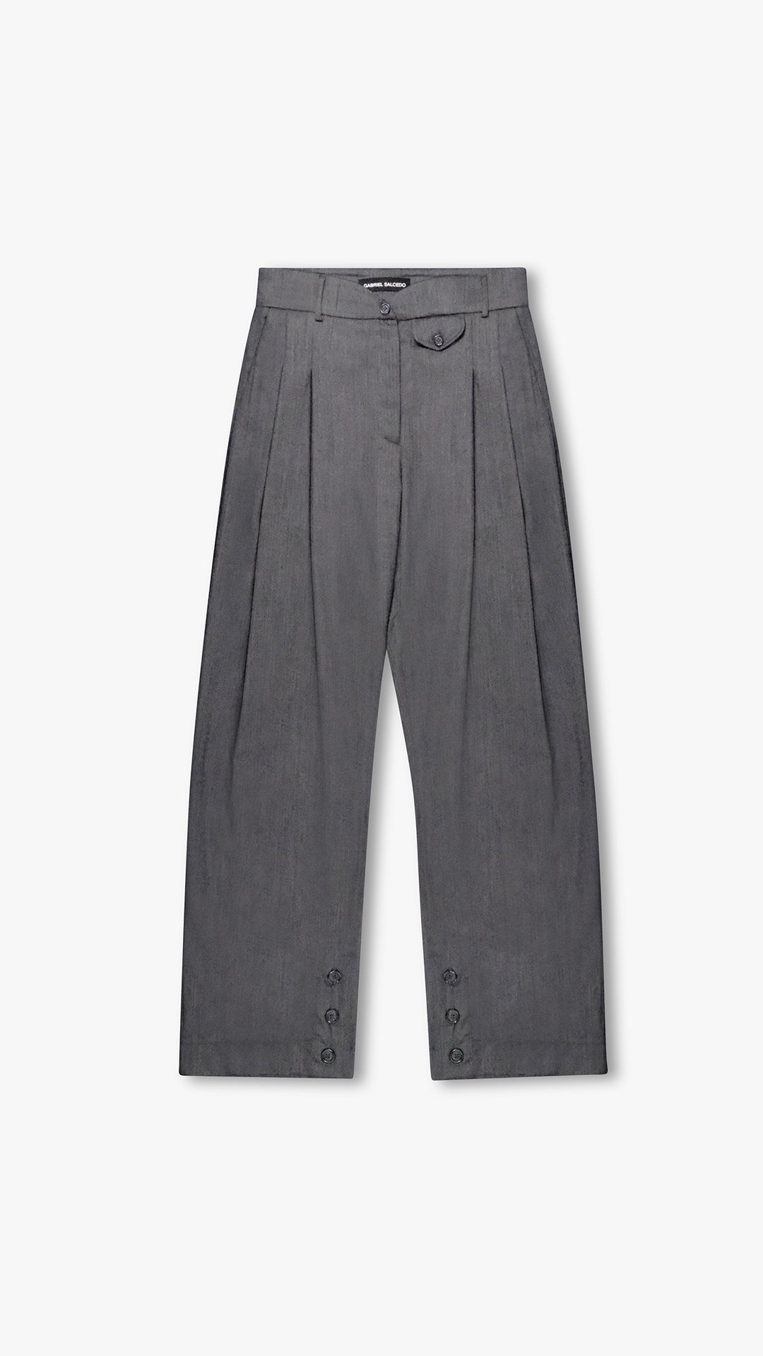 ITALIAN CASHMERE WOOL PLEATED TROUSERS