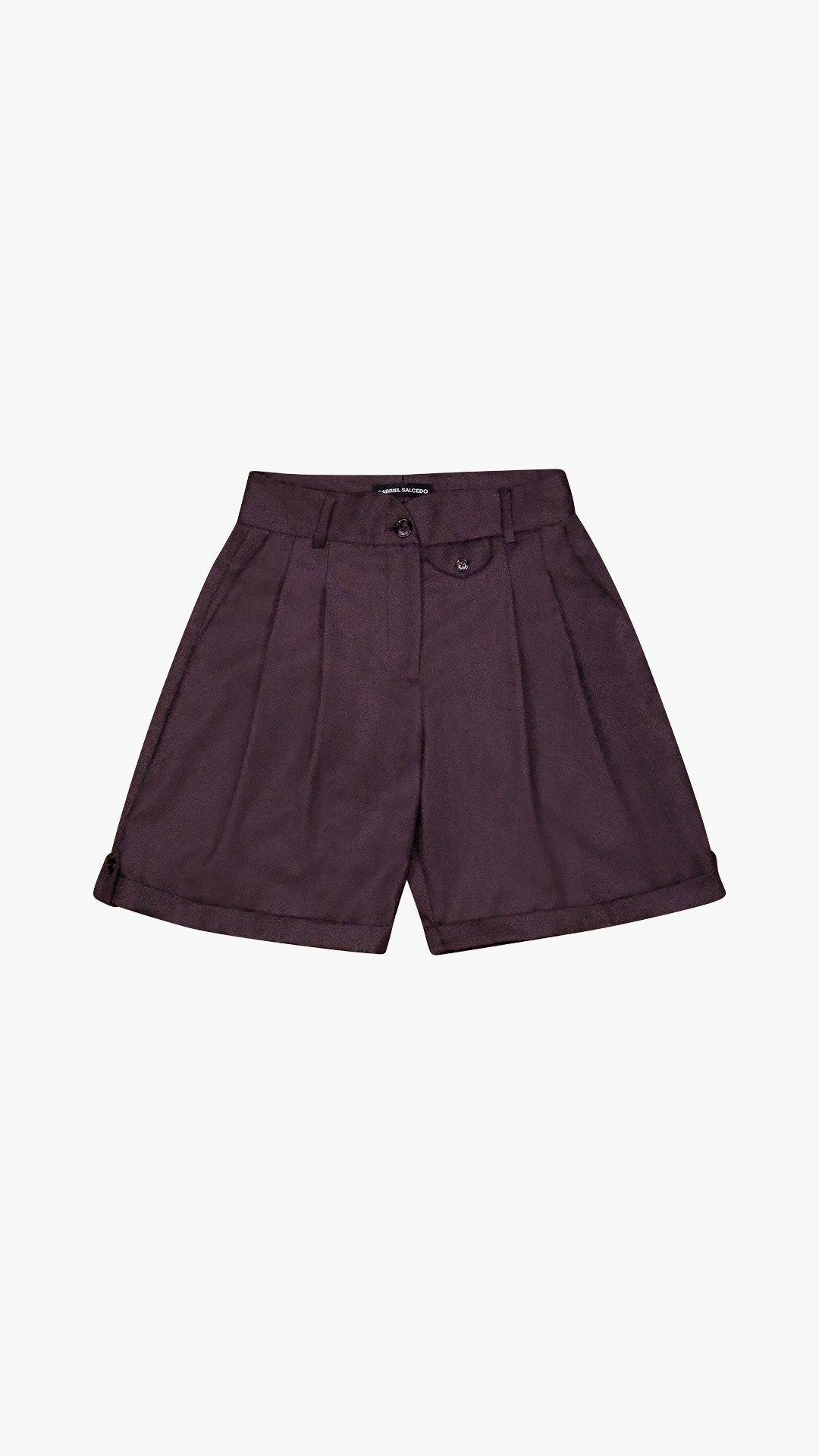 ITALIAN CASHMERE WOOL PLEATED SHORT