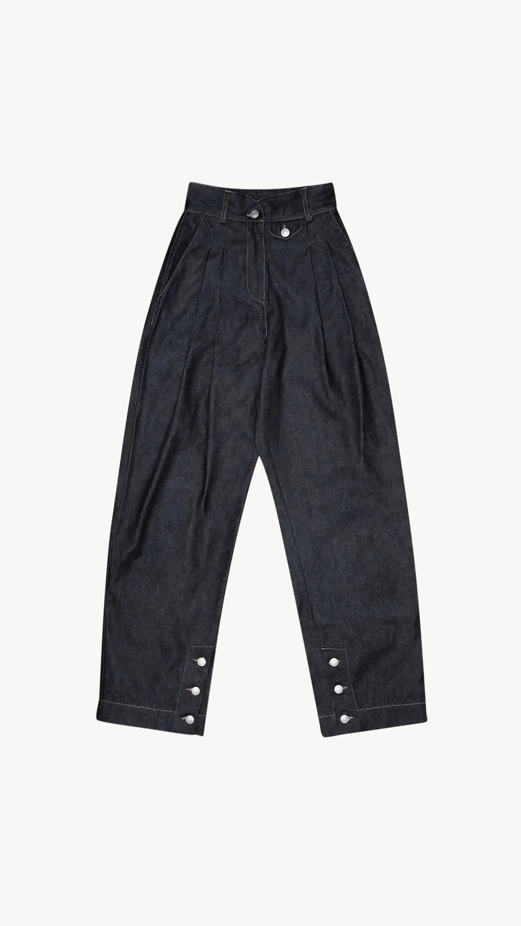 JAPANESE SELVEDGE PLEATED TROUSER