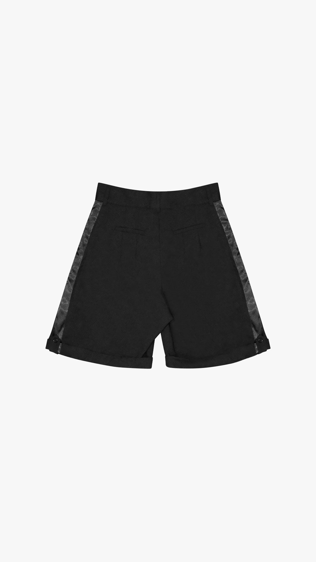 ITALIAN CASHMERE WOOL PLEATED TUXEDO SHORT