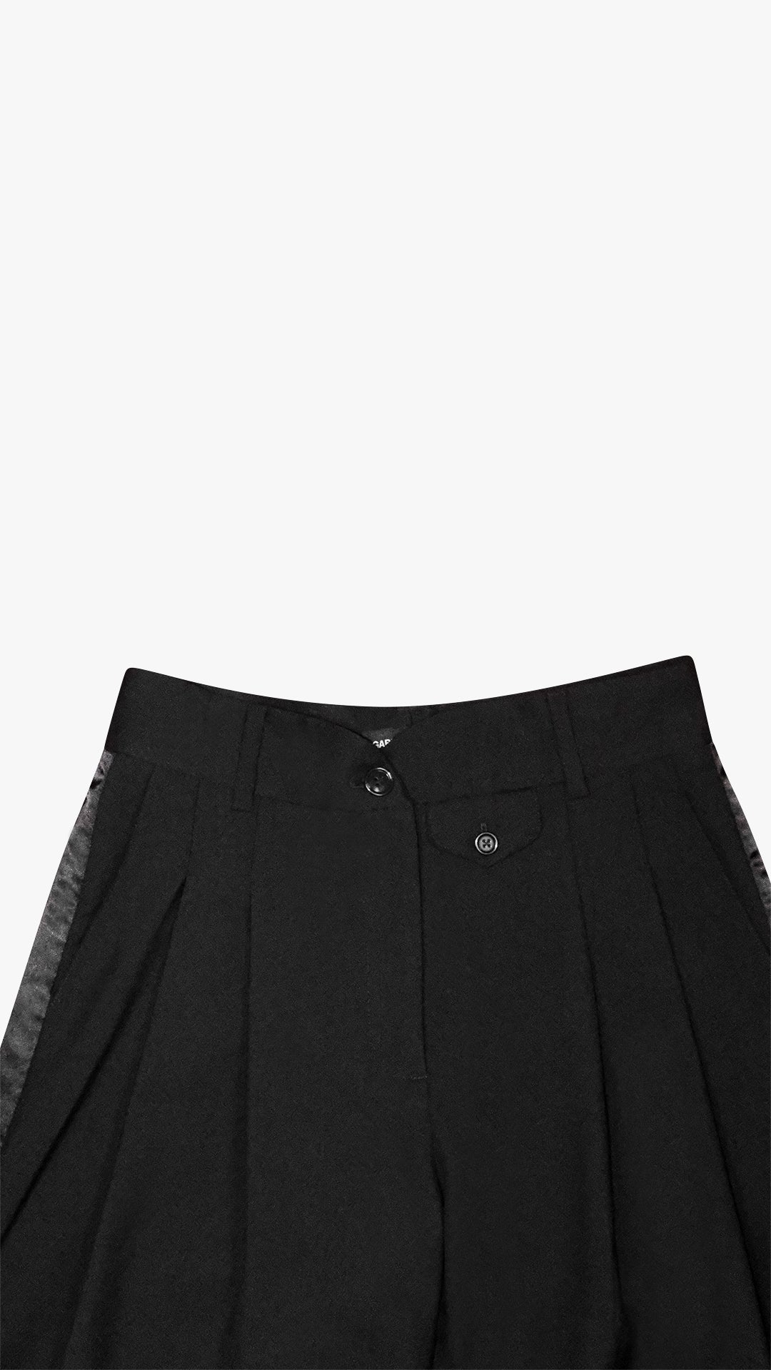 ITALIAN CASHMERE WOOL PLEATED TUXEDO SHORT