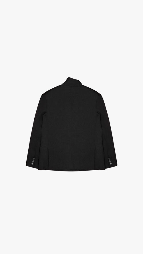 ASYMMETRIC DOUBLE-BREASTED JACKET IN ITALIAN CASHMERE WOOL