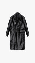 PONY HAIR DOUBLE BREASTED COAT