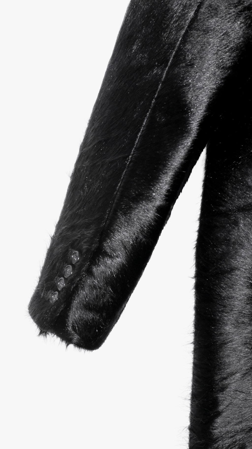 PONY HAIR DOUBLE BREASTED COAT