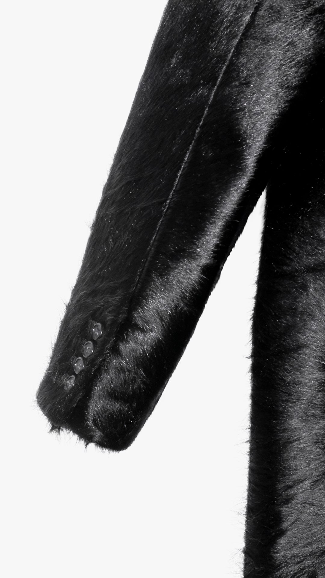 PONY HAIR DOUBLE BREASTED COAT