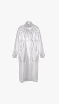 TRANSPARENT TRENCH COAT IN SHEER TECHNICAL FABRICATION