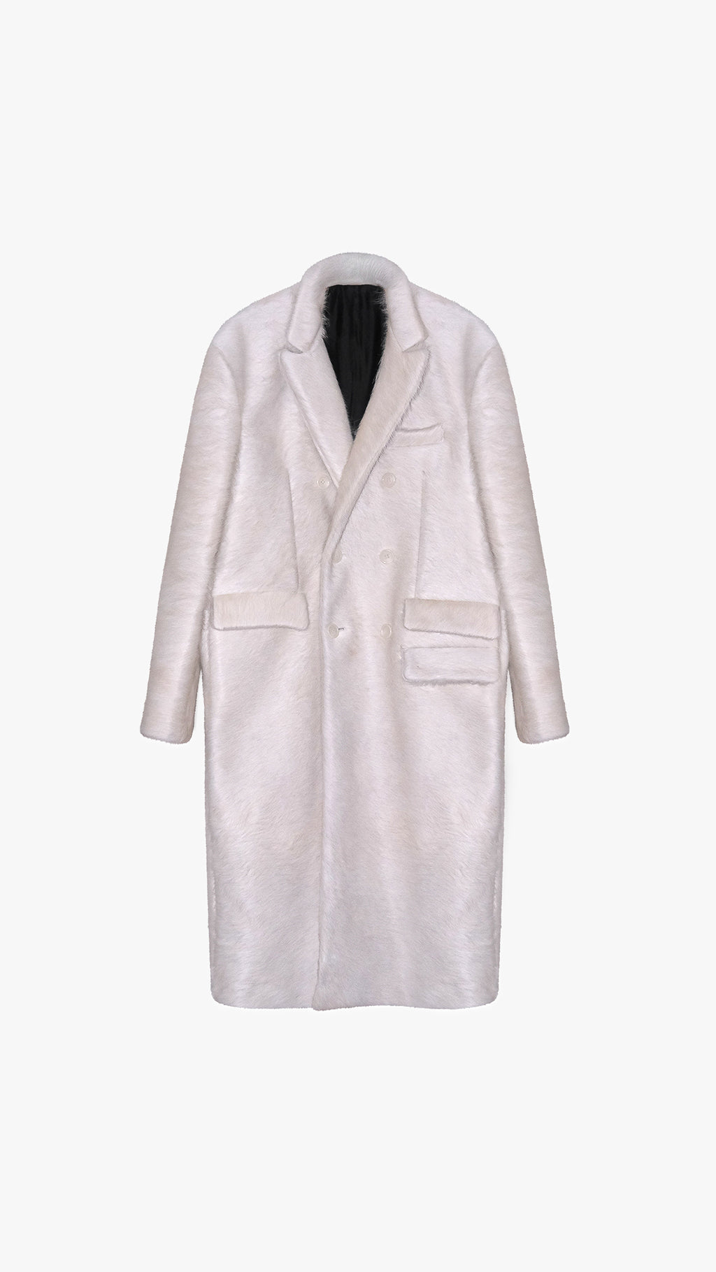 PONY HAIR DOUBLE BREASTED COAT