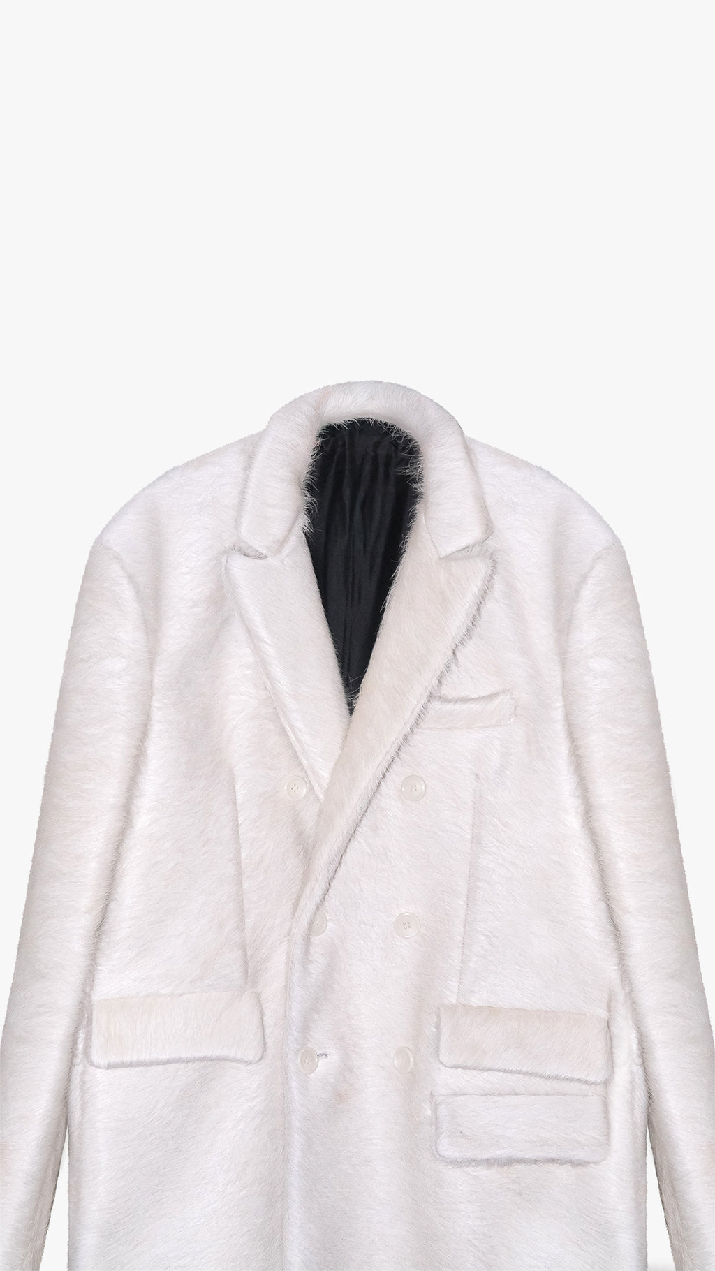 PONY HAIR DOUBLE BREASTED COAT