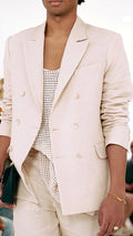 ITALIAN LINEN DOUBLE BREASTED JACKET