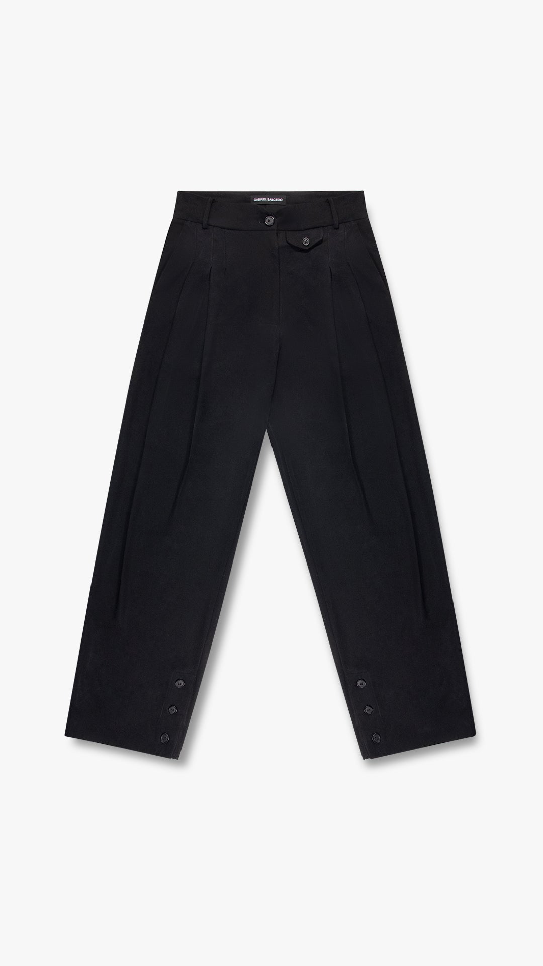 ITALIAN CASHMERE WOOL PLEATED TROUSERS