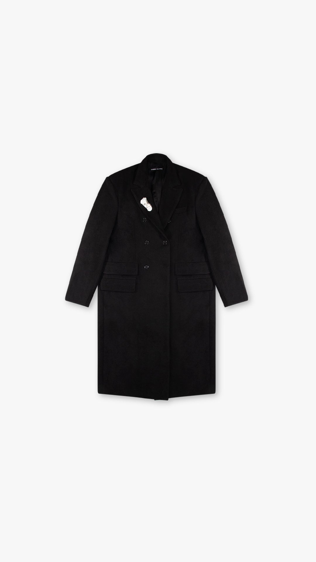 OVERSIZED CASHMERE WOOL DOUBLE-BREASTED COAT