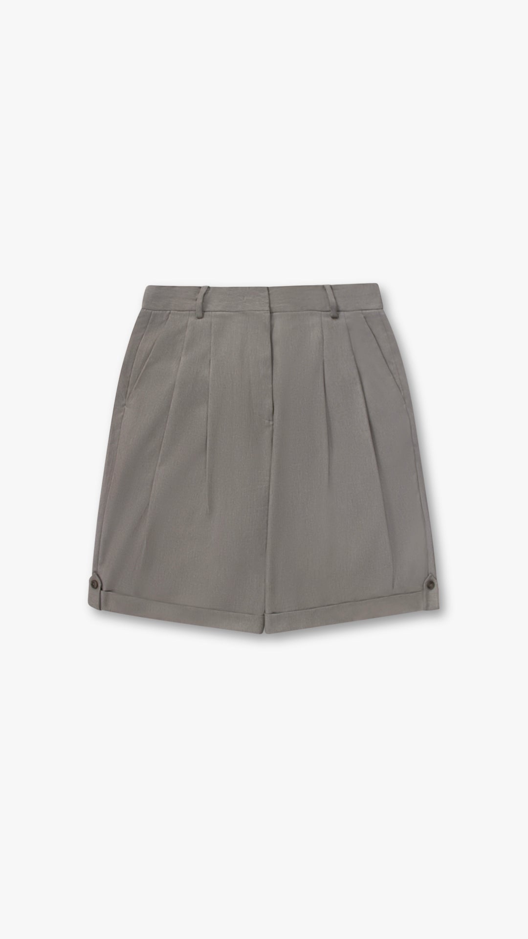 ITALIAN CASHMERE WOOL PLEATED SHORTS