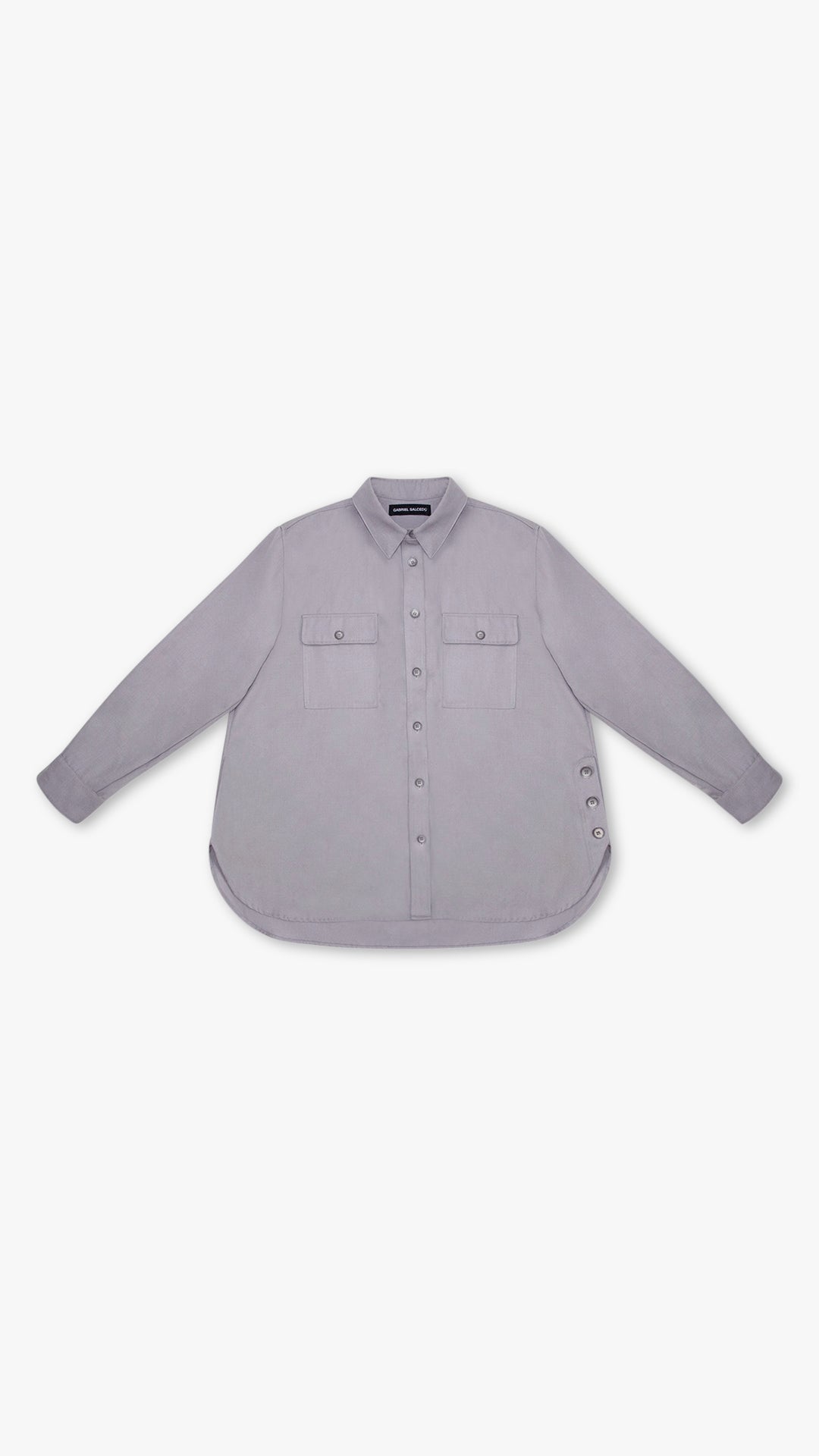 ITALIAN WOOL  OVERSIZED LONG SLEEVE BUTTON UP SHIRT