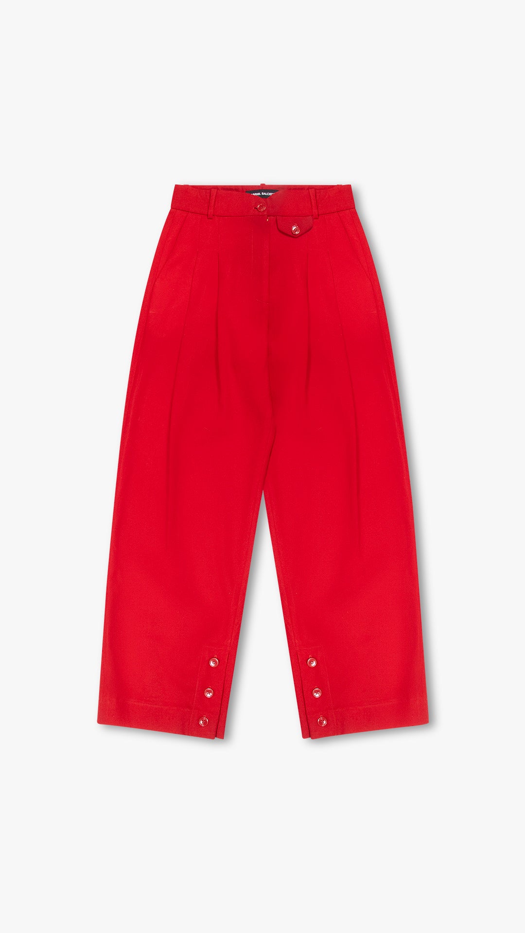 ITALIAN CASHMERE WOOL PLEATED TROUSERS