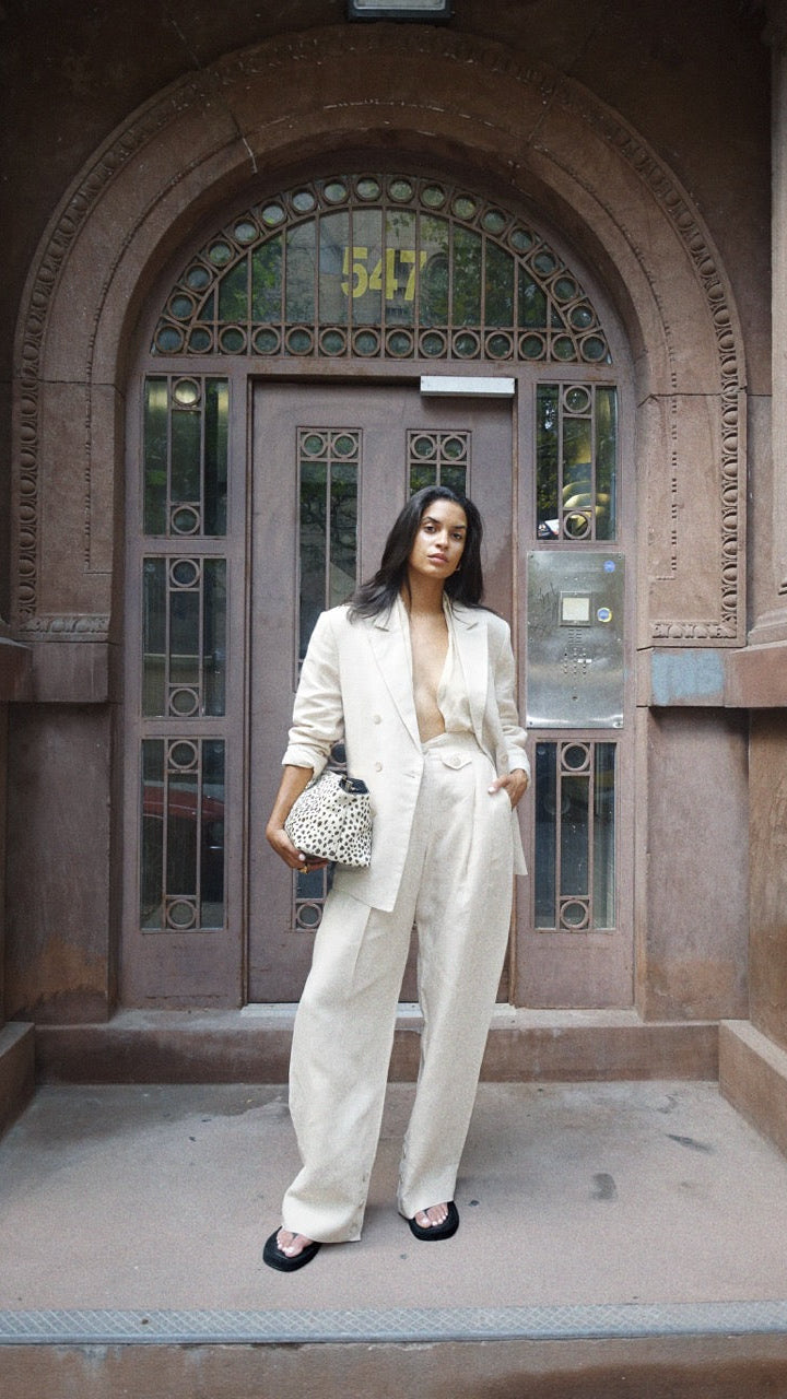 ITALIAN LINEN PLEATED TROUSER