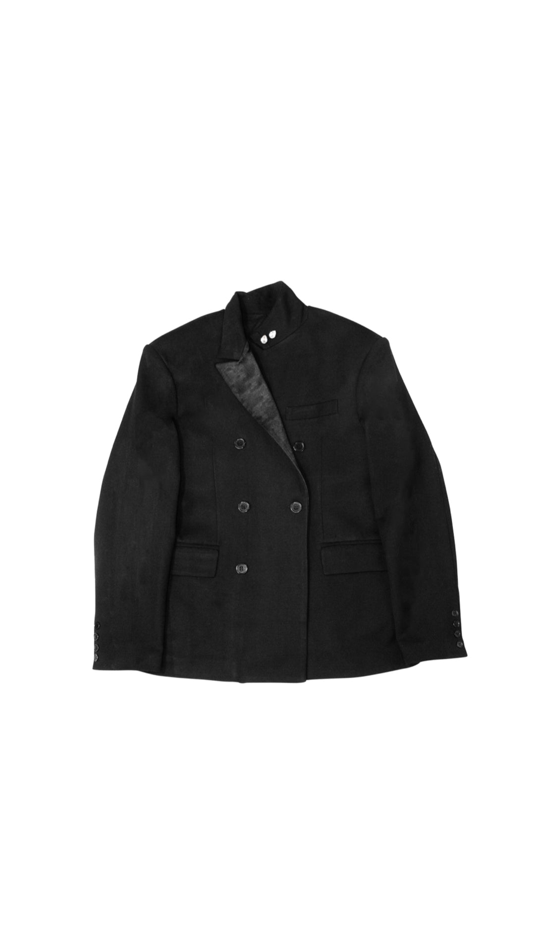 ITALIAN CASHMERE WOOL DOUBLE-BREASTED TUXEDO JACKET