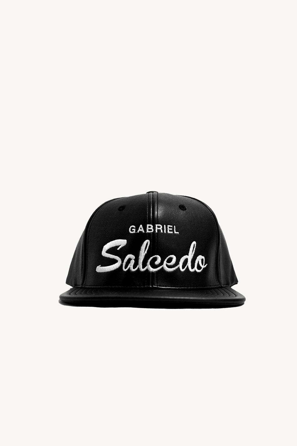 CURSIVE LOGO LEATHER SNAPBACK